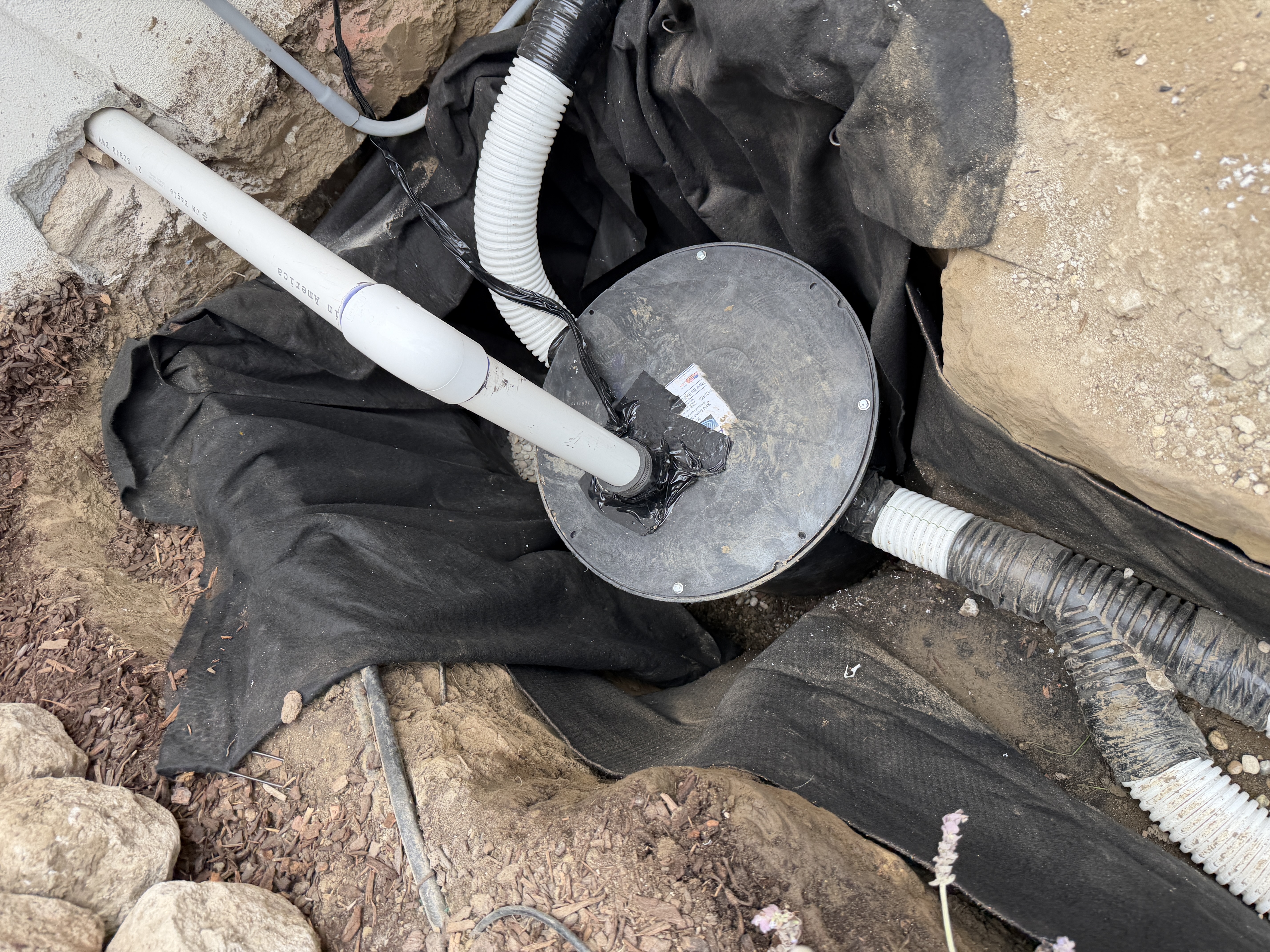 French Drain Installation - Main view